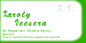 karoly vecsera business card